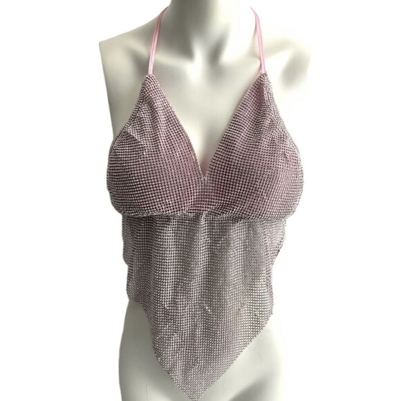 Lydia USA Rhinestone Crop Top - Picture 1 of 7